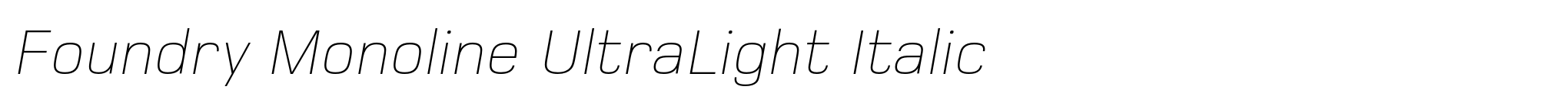 Foundry Monoline UltraLight Italic image